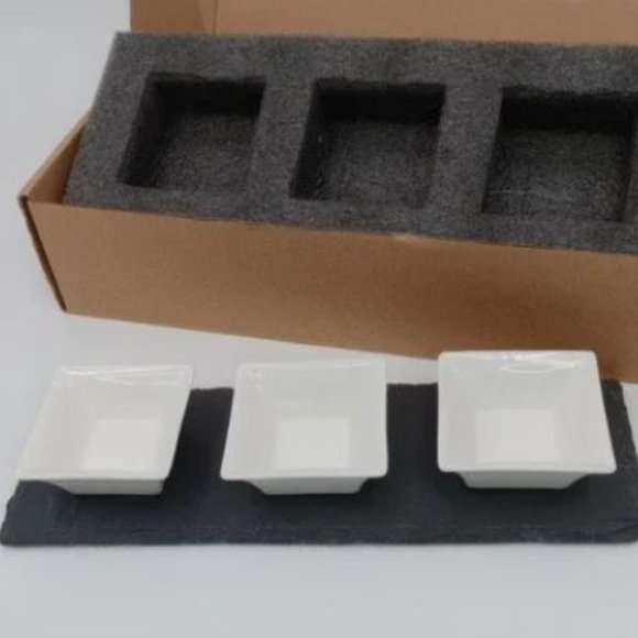 Apollo Meze Dipping Bowls & Slate Tray, 4 Piece set - Picture 4 of 5